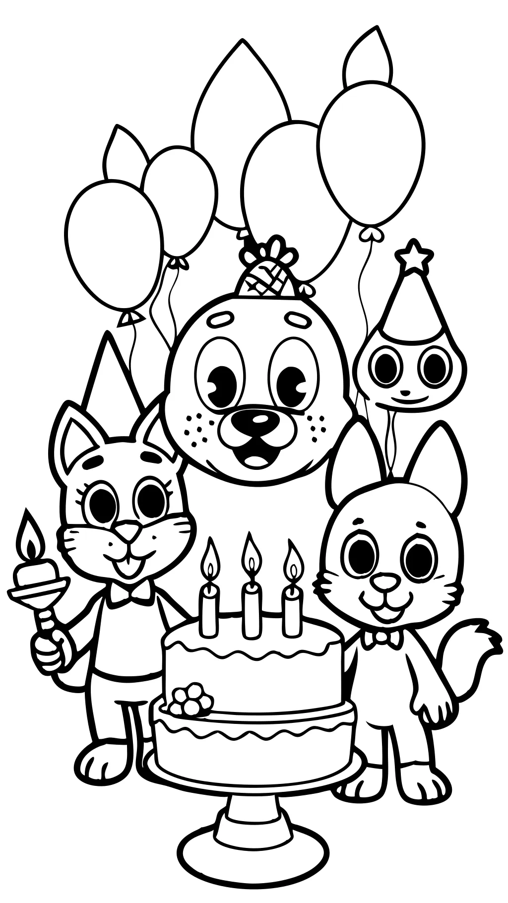 bluey happy birthday coloring pages